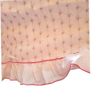 Cannon/FIELDCREST Pink Floral, Ruffled, FULL FLAT Sheet